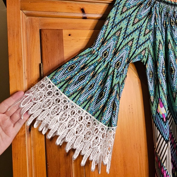 WinWin Half Sleeve‎ Lace Trim Tunic Size S-M - Picture 4 of 7